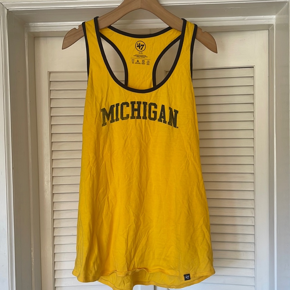 Michigan racer back tank